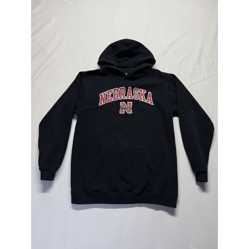 Nebraska Huskers Hoodie NCAA Black Sweatshirt size small pullover adult